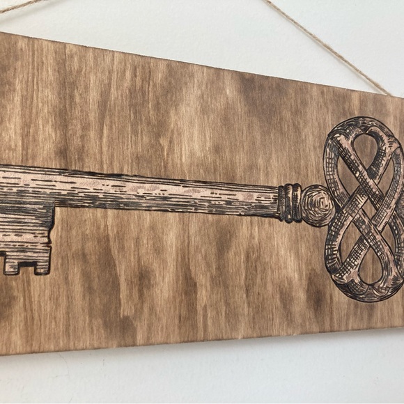 Antique Key - Pyrography - Home Decor - Picture 3 of 3